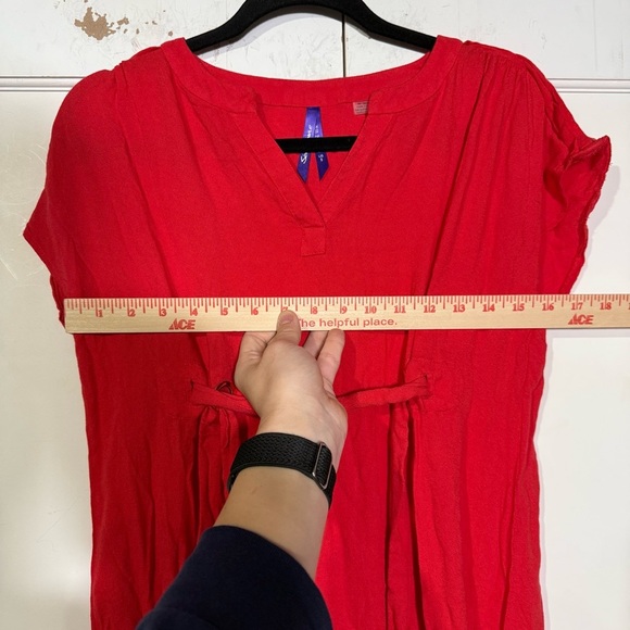 Seraphine Coral Belted Maternity Dress Woven Viscose Size 6 Short Sleeve - Picture 7 of 15
